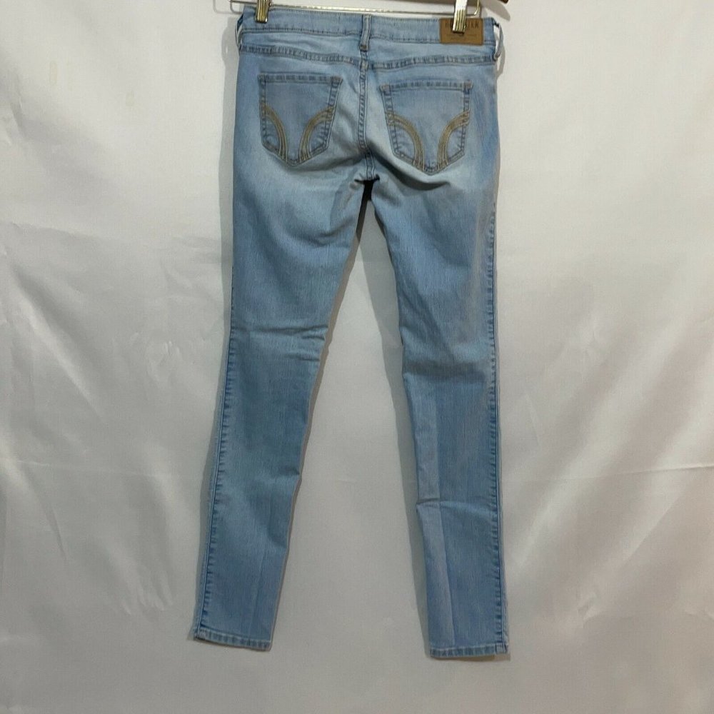 Hollister Womens Blue Flat Front Stretch Denim Super Skinny Jeans Size 3R 26X31 - Picture 2 of 10